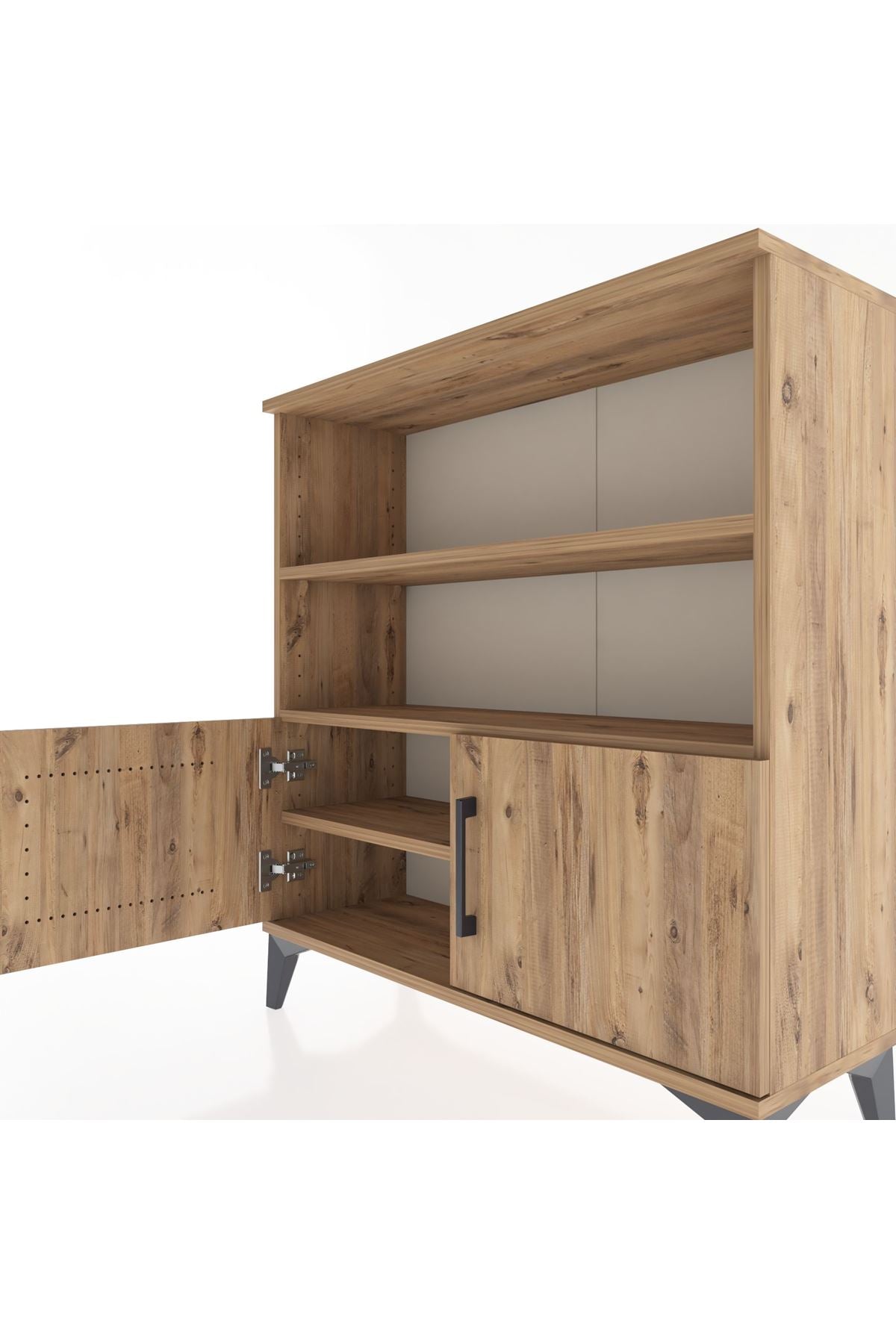 Arges Şifonyer 3 Raflı 2 Kapaklı 88x30x96 Çam-Çam