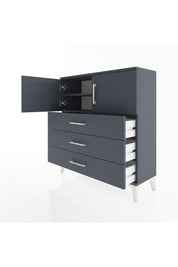 Arges Şifonyer 2 Raflı 3 Çekmeceli 2 Kapaklı 88x30x96 Antrasit-Antrasit