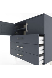 Arges Şifonyer 2 Raflı 3 Çekmeceli 2 Kapaklı 88x30x96 Antrasit-Antrasit