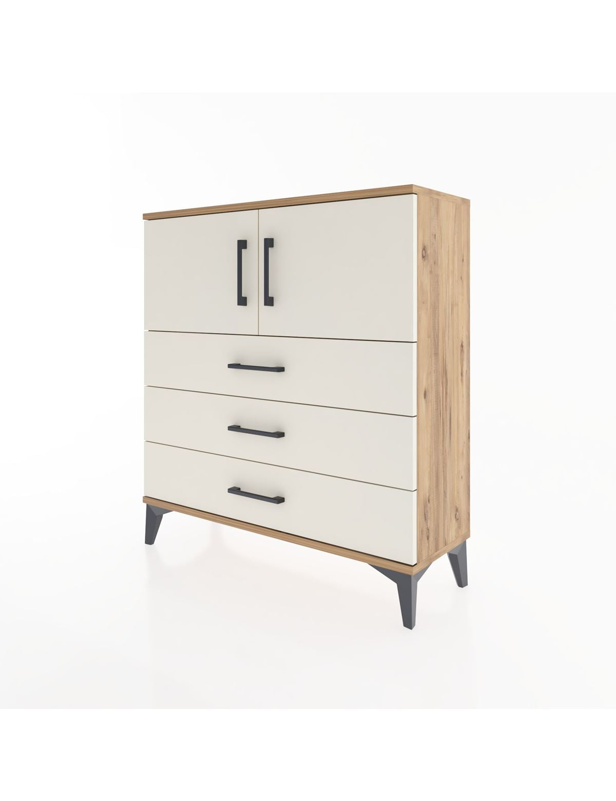 Arges Şifonyer 2 Raflı 3 Çekmeceli 2 Kapaklı 88x30x96 - S04M029V7A