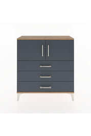 Arges Şifonyer 2 Raflı 3 Çekmeceli 2 Kapaklı 88x30x96 Çam-Antrasit