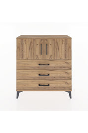 Arges Şifonyer 2 Raflı 3 Çekmeceli 2 Kapaklı 88x30x96 Çam-Çam