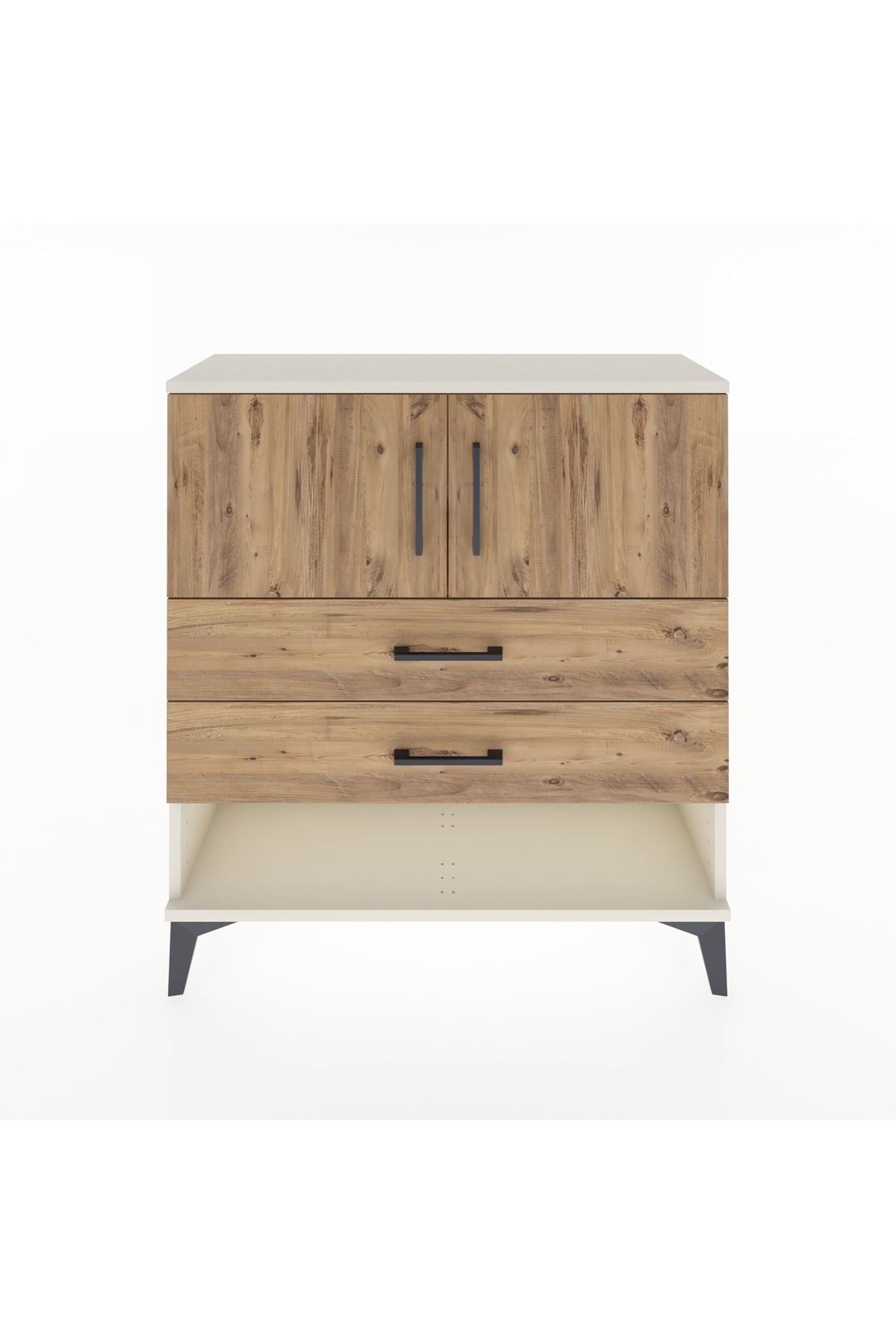 Arges Şifonyer 2 Raflı 2 Çekmeceli 2 Kapaklı 88x30x96 Aytaşı-Çam