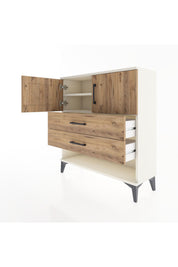 Arges Şifonyer 2 Raflı 2 Çekmeceli 2 Kapaklı 88x30x96 Aytaşı-Çam