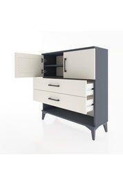 Arges Şifonyer 2 Raflı 2 Çekmeceli 2 Kapaklı 88x30x96 Antrasit-Aytaşı