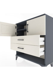 Arges Şifonyer 2 Raflı 2 Çekmeceli 2 Kapaklı 88x30x96 Antrasit-Aytaşı