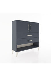 Arges Şifonyer 2 Raflı 2 Çekmeceli 2 Kapaklı 88x30x96 Antrasit-Antrasit