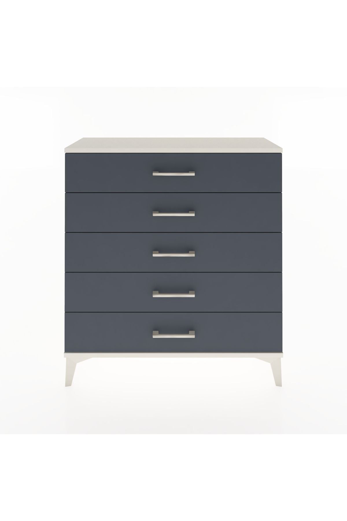 Arges Şifonyer 5 Çekmeceli 88x30x96 Aytaşı-Antrasit