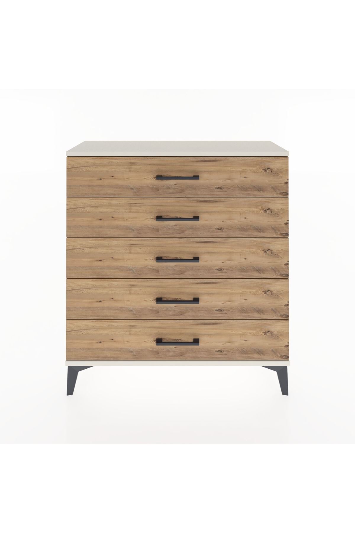 Arges Şifonyer 5 Çekmeceli 88x30x96 Aytaşı-Çam