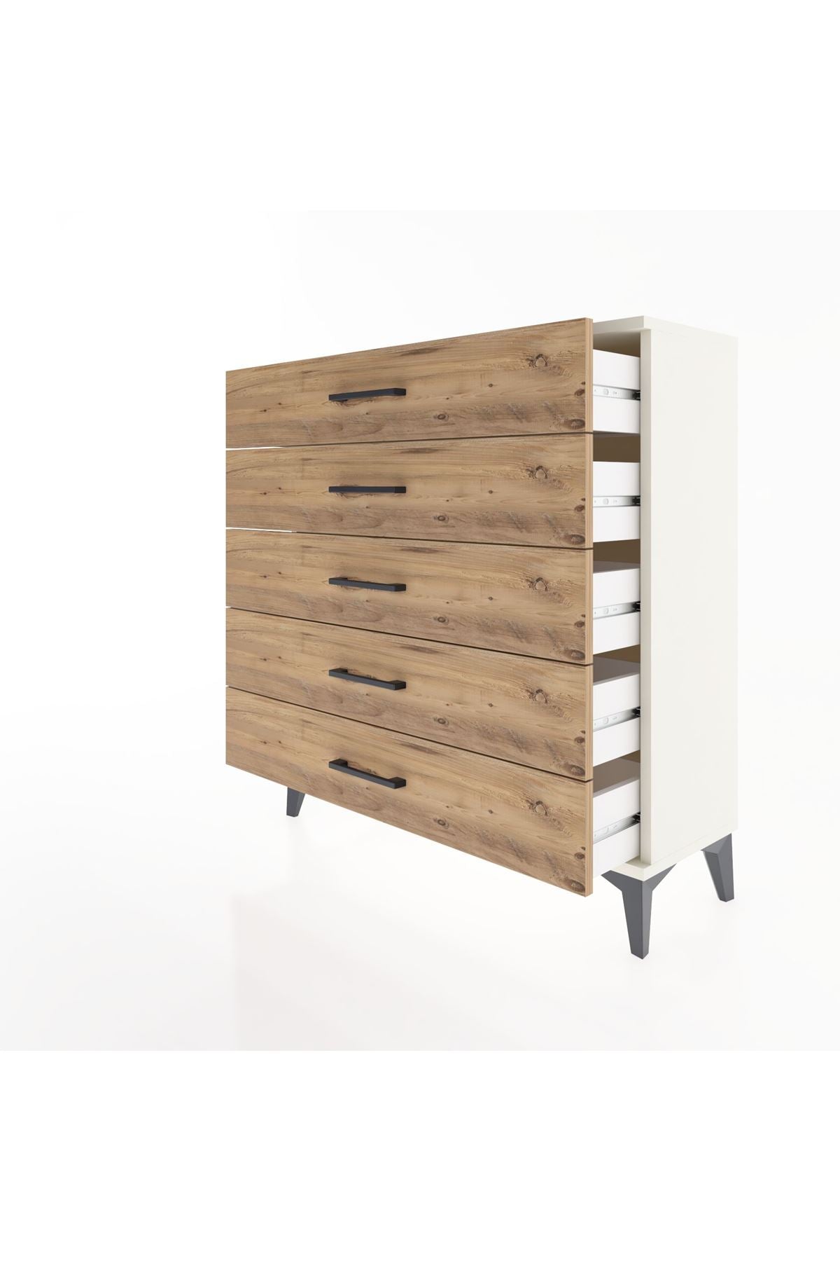 Arges Şifonyer 5 Çekmeceli 88x30x96 Aytaşı-Çam