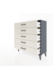 Arges Şifonyer 5 Çekmeceli 88x30x96 Antrasit-Aytaşı