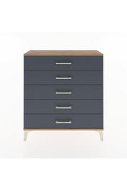 Arges Şifonyer 5 Çekmeceli 88x30x96 Çam-Antrasit