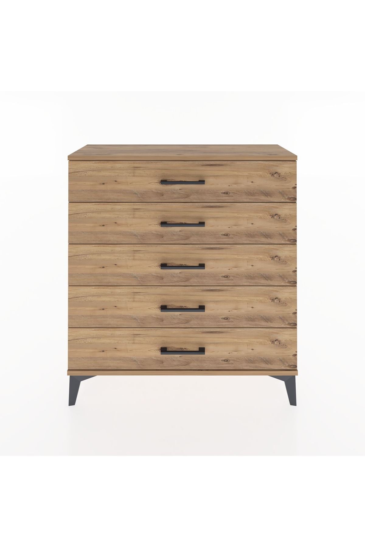 Arges Şifonyer 5 Çekmeceli 88x30x96 Çam-Çam