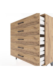 Arges Şifonyer 5 Çekmeceli 88x30x96 Çam-Çam