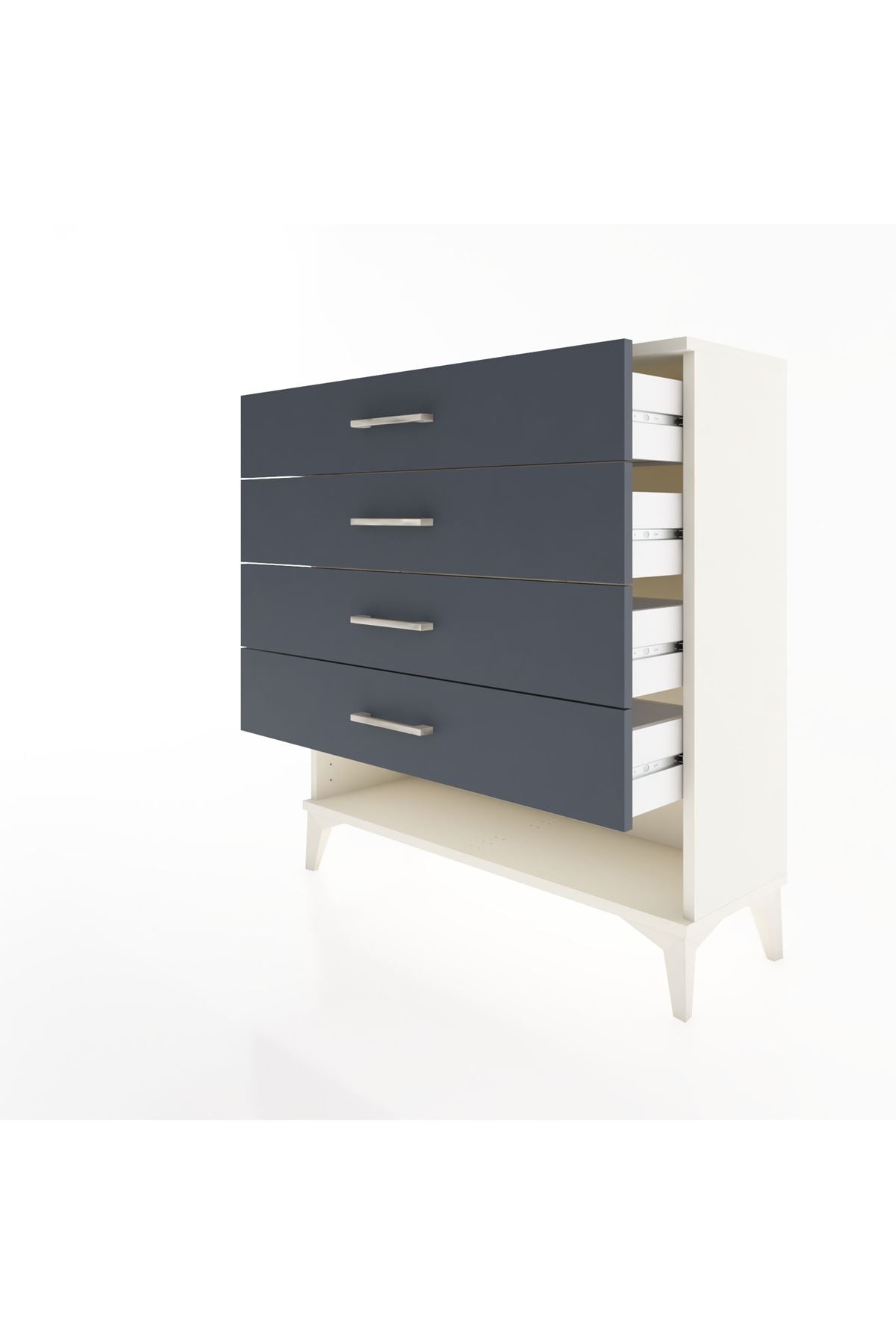 Arges Şifonyer 4 Çekmeceli 88x30x96 Aytaşı-Antrasit