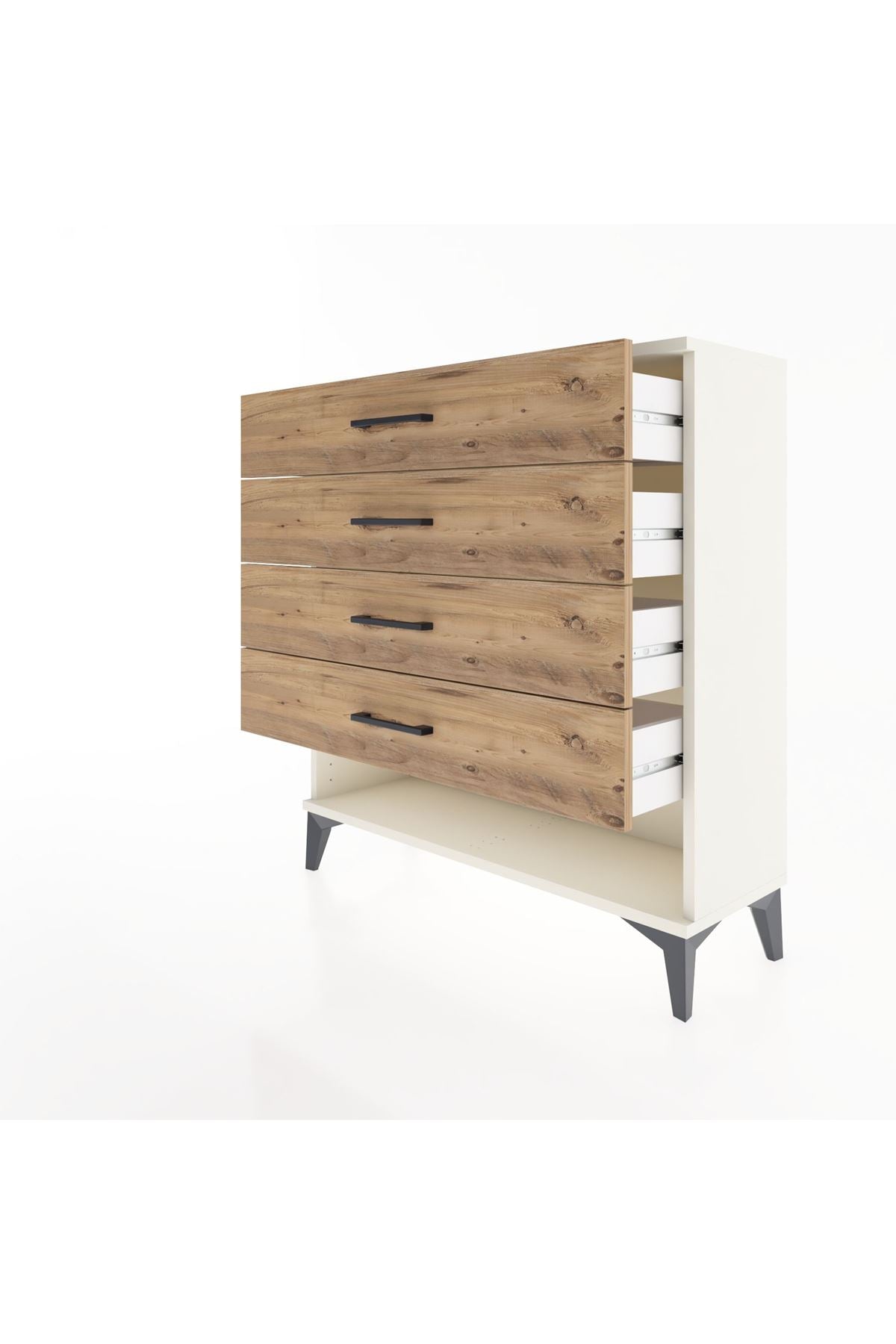 Arges Şifonyer 4 Çekmeceli 88x30x96 Aytaşı-Çam