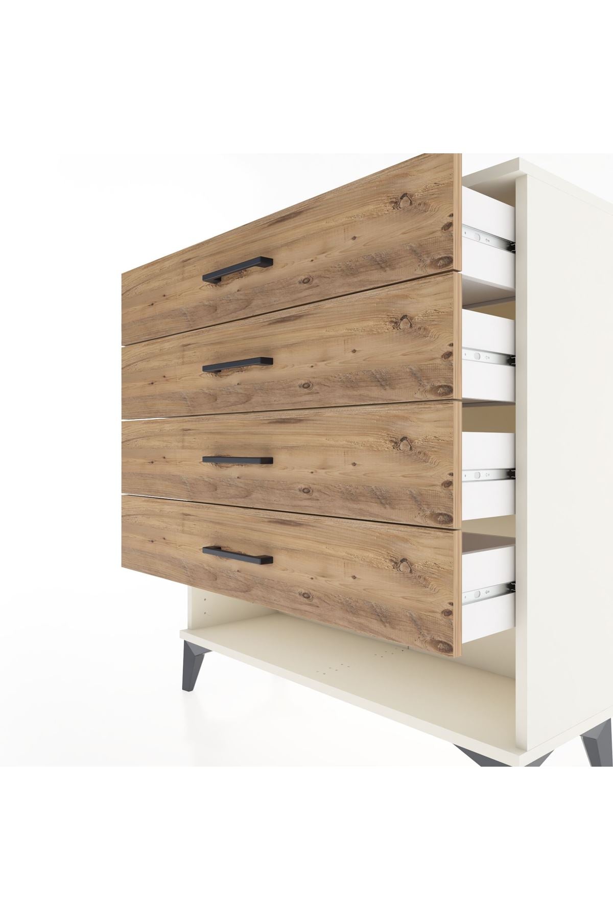 Arges Şifonyer 4 Çekmeceli 88x30x96 Aytaşı-Çam