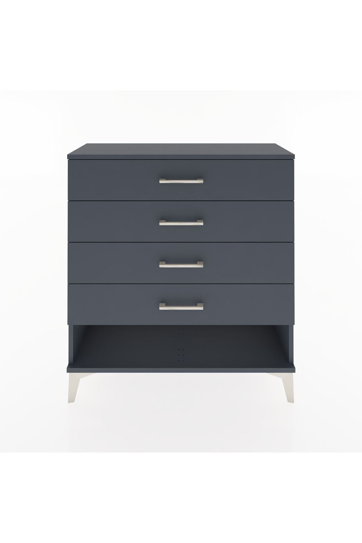 Arges Şifonyer 4 Çekmeceli 88x30x96 Antrasit-Antrasit