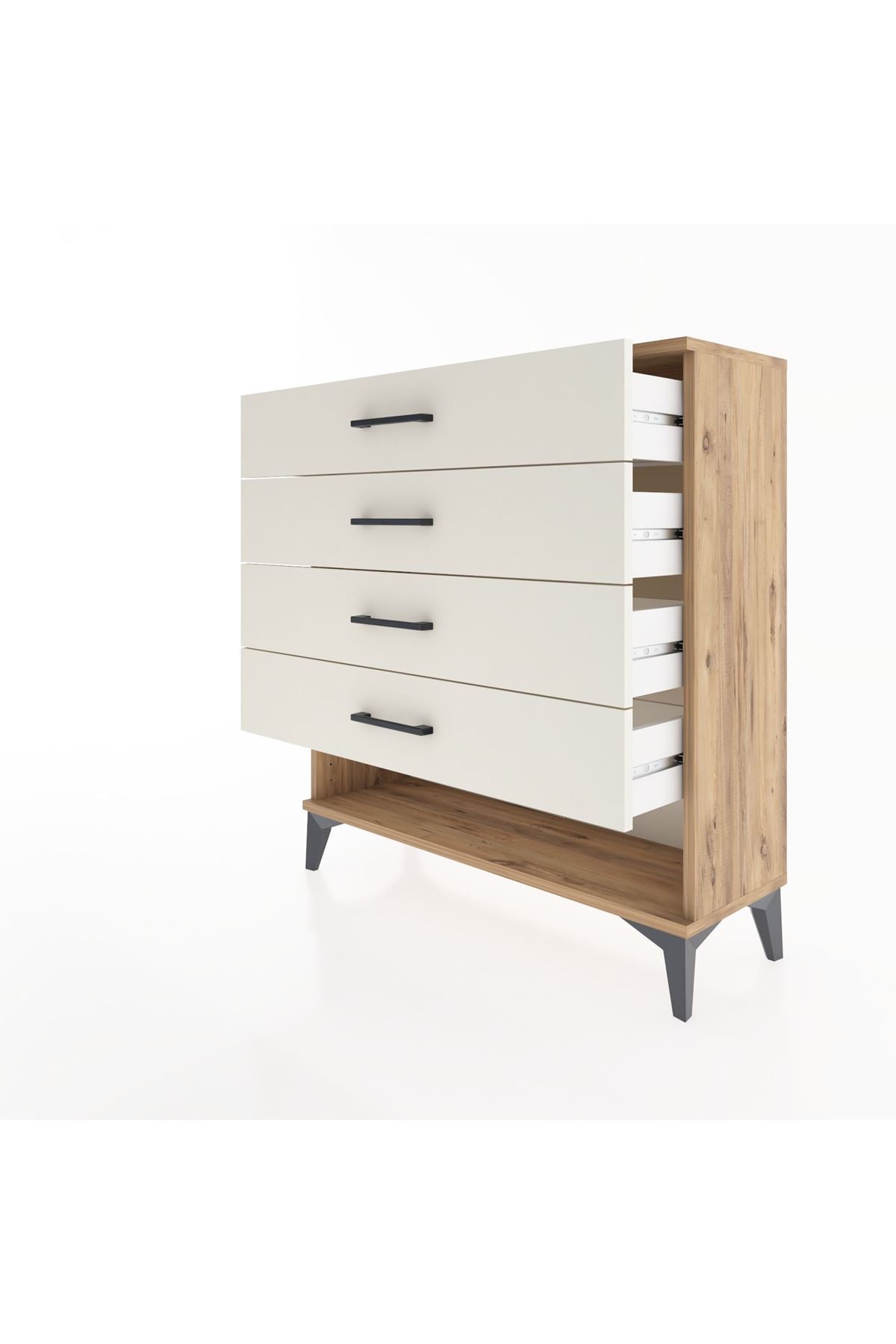 Arges Şifonyer 4 Çekmeceli 88x30x96 Çam-Aytaşı