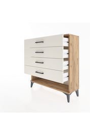 Arges Şifonyer 4 Çekmeceli 88x30x96 Çam-Aytaşı