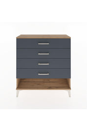 Arges Şifonyer 4 Çekmeceli 88x30x96 Çam-Antrasit