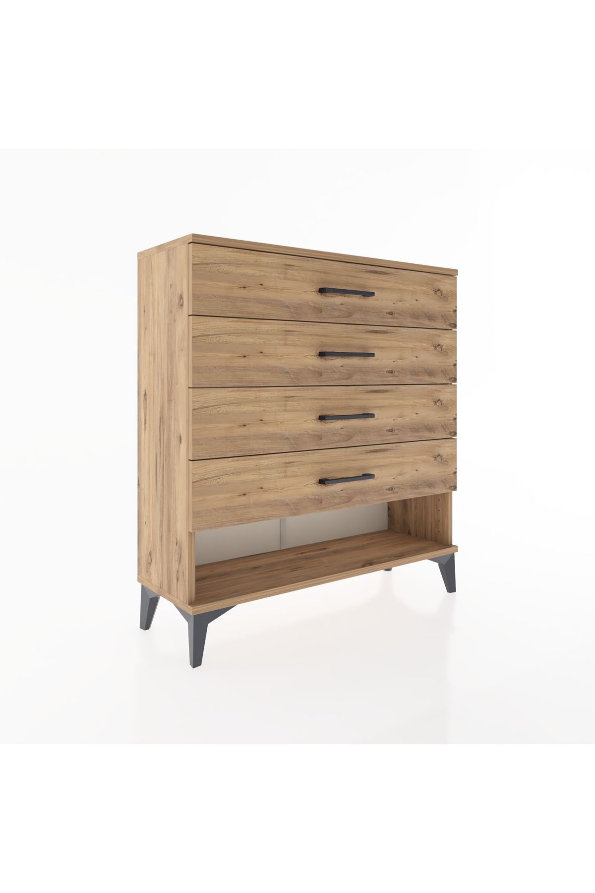 Arges Şifonyer 4 Çekmeceli 88x30x96 Çam-Çam