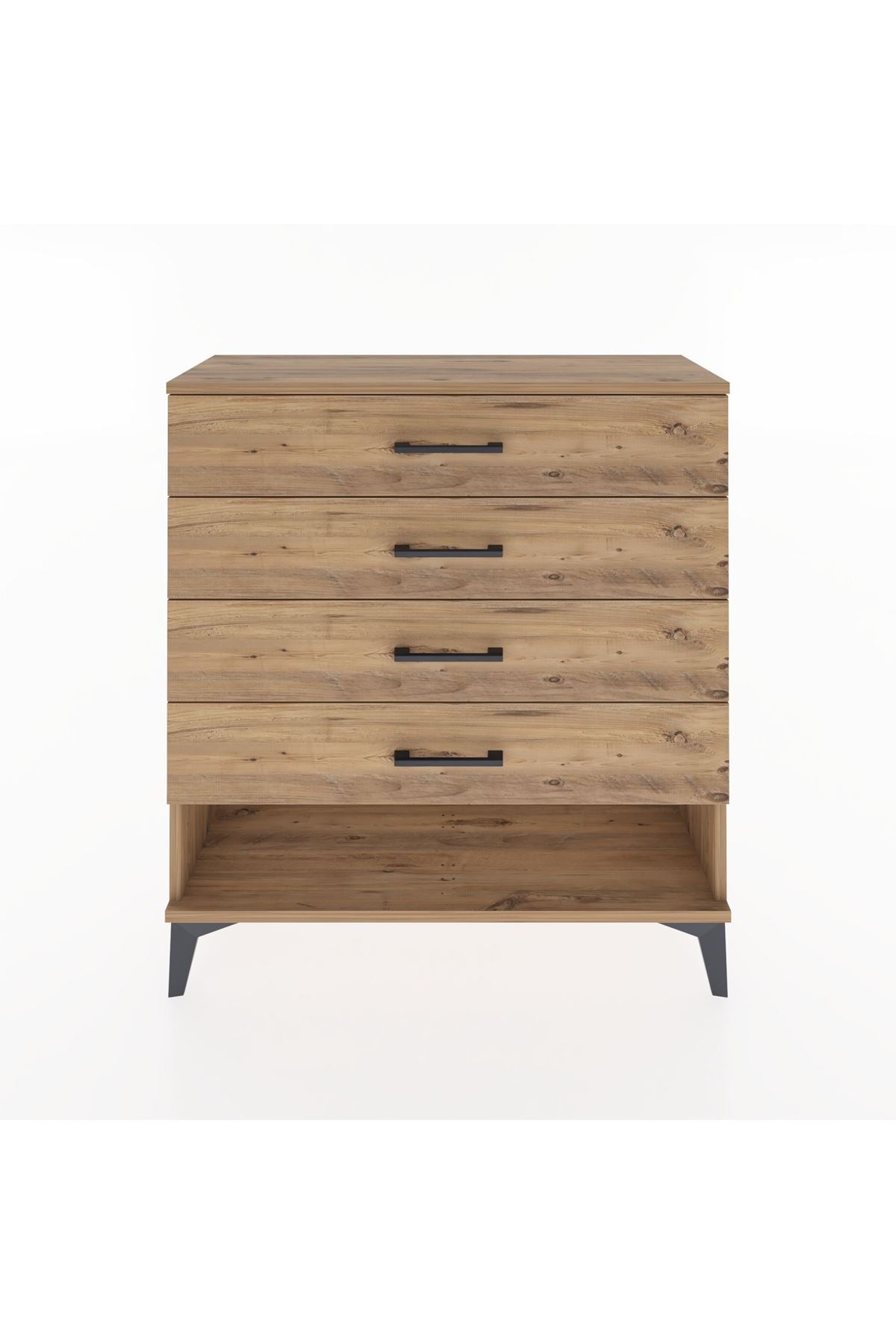 Arges Şifonyer 4 Çekmeceli 88x30x96 Çam-Çam