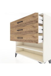 Arges Şifonyer Tek Raflı 3 Çekmeceli 88x30x96 Aytaşı-Çam