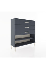 Arges Şifonyer Tek Raflı 3 Çekmeceli 88x30x96 Antrasit-Antrasit