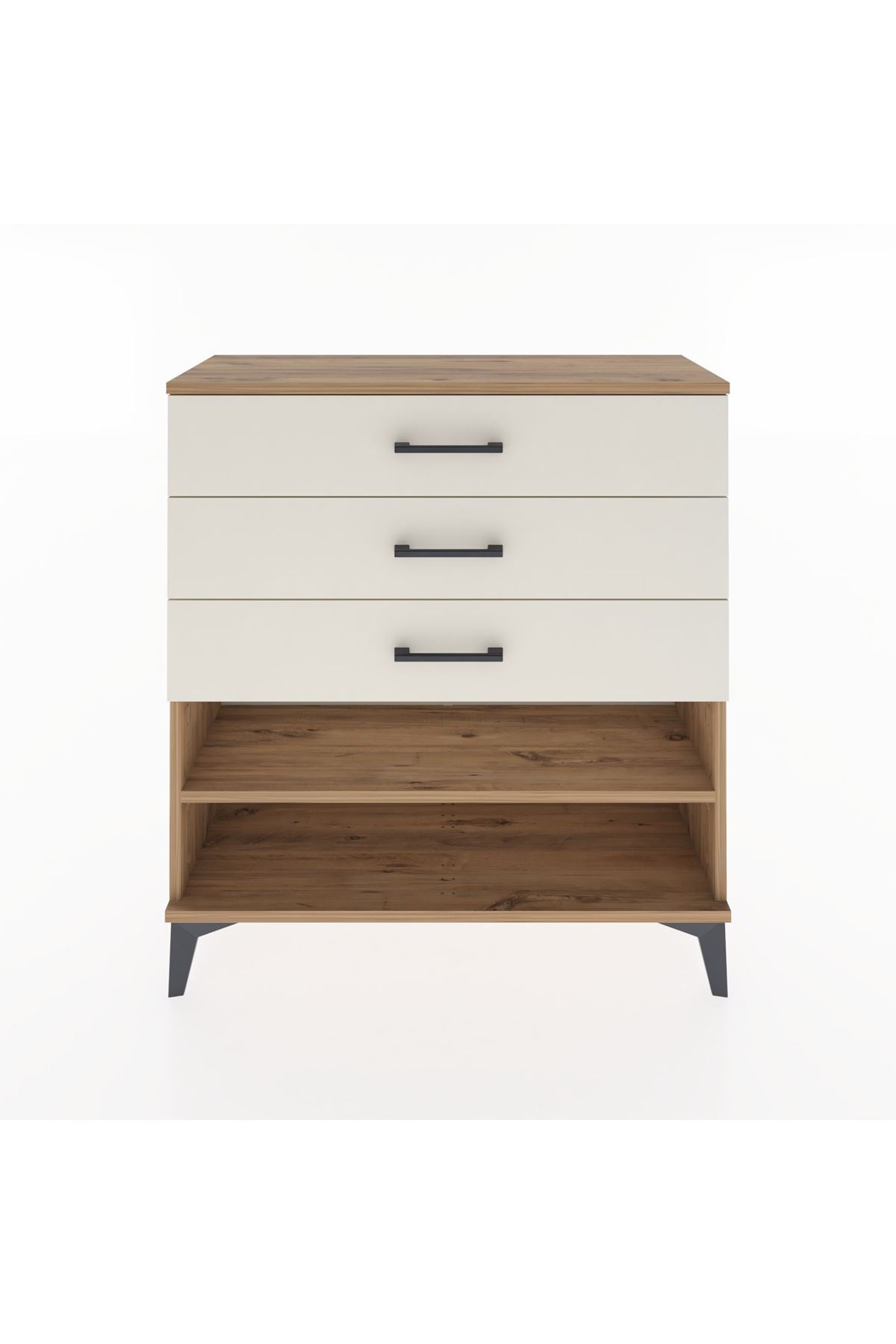 Arges Şifonyer Tek Raflı 3 Çekmeceli 88x30x96 Çam-Aytaşı