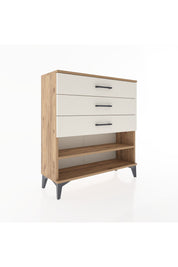 Arges Şifonyer Tek Raflı 3 Çekmeceli 88x30x96 Çam-Aytaşı
