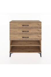 Arges Şifonyer Tek Raflı 3 Çekmeceli 88x30x96 Çam-Çam