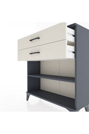 Arges Şifonyer Tek Raflı 2 Çekmeceli 88x30x96 Antrasit-Aytaşı