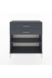 Arges Şifonyer Tek Raflı 2 Çekmeceli 88x30x96 Antrasit-Antrasit