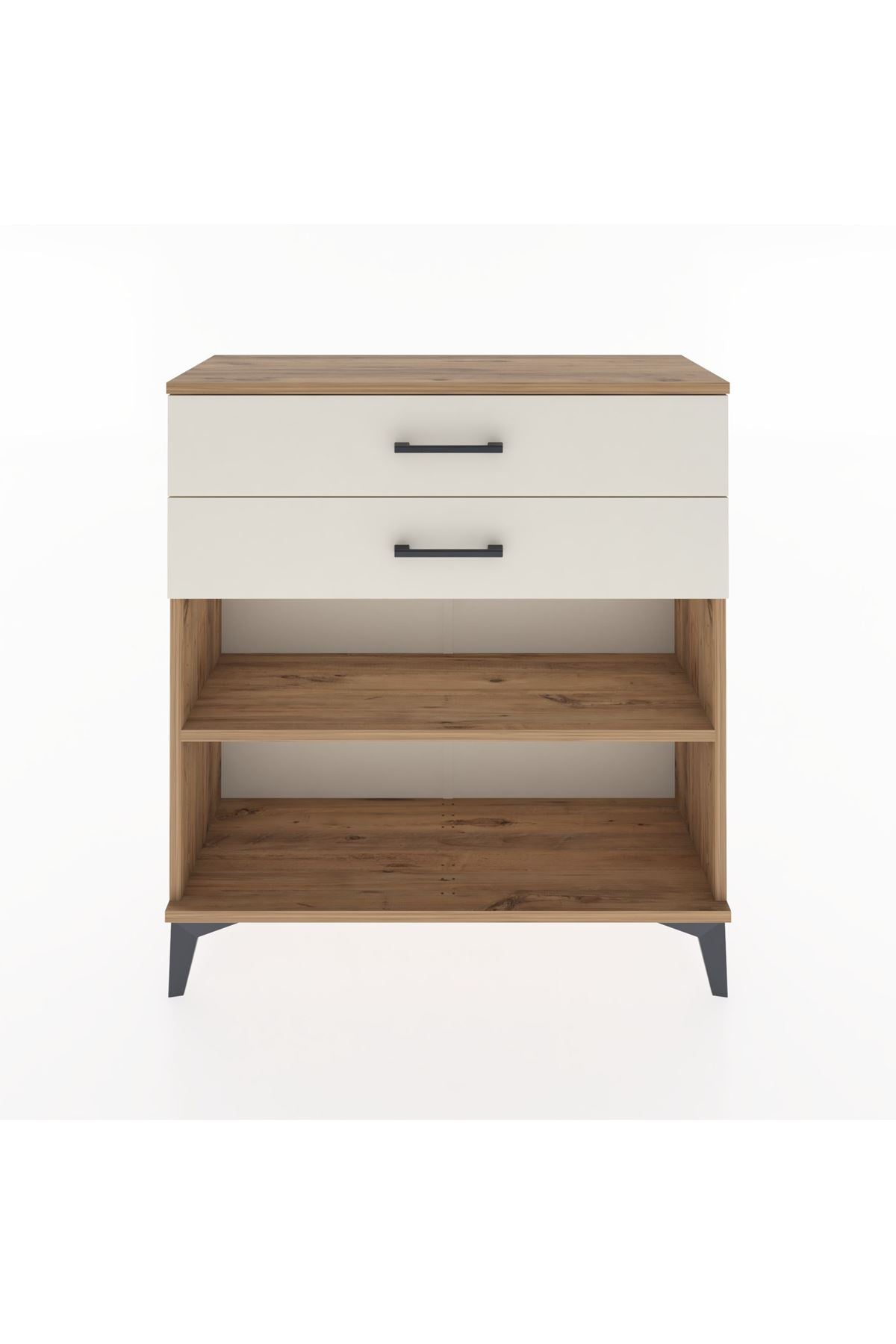 Arges Şifonyer Tek Raflı 2 Çekmeceli 88x30x96 Çam-Aytaşı