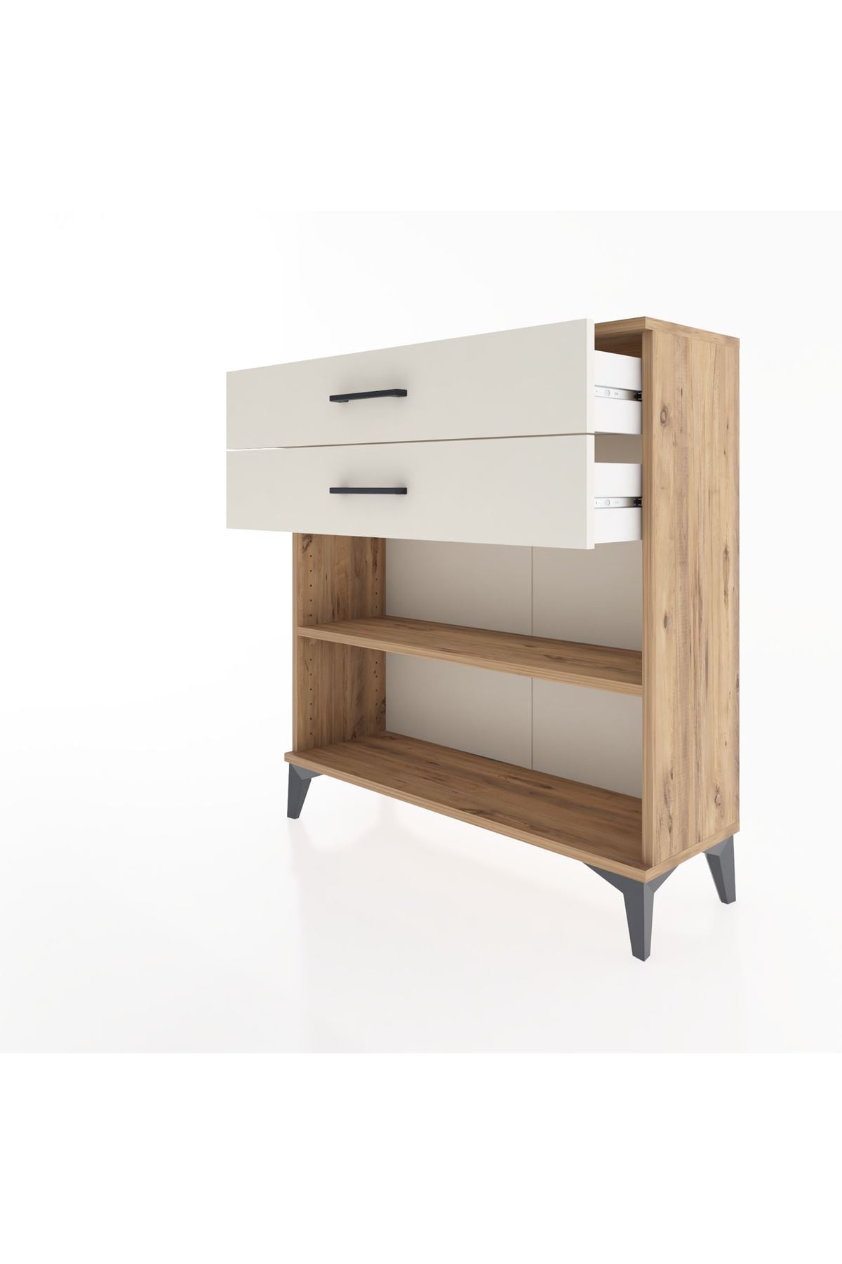 Arges Şifonyer Tek Raflı 2 Çekmeceli 88x30x96 Çam-Aytaşı