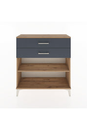 Arges Şifonyer Tek Raflı 2 Çekmeceli 88x30x96 Çam-Antrasit