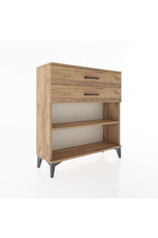 Arges Şifonyer Tek Raflı 2 Çekmeceli 88x30x96 Çam-Çam