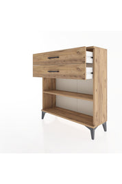 Arges Şifonyer Tek Raflı 2 Çekmeceli 88x30x96 Çam-Çam