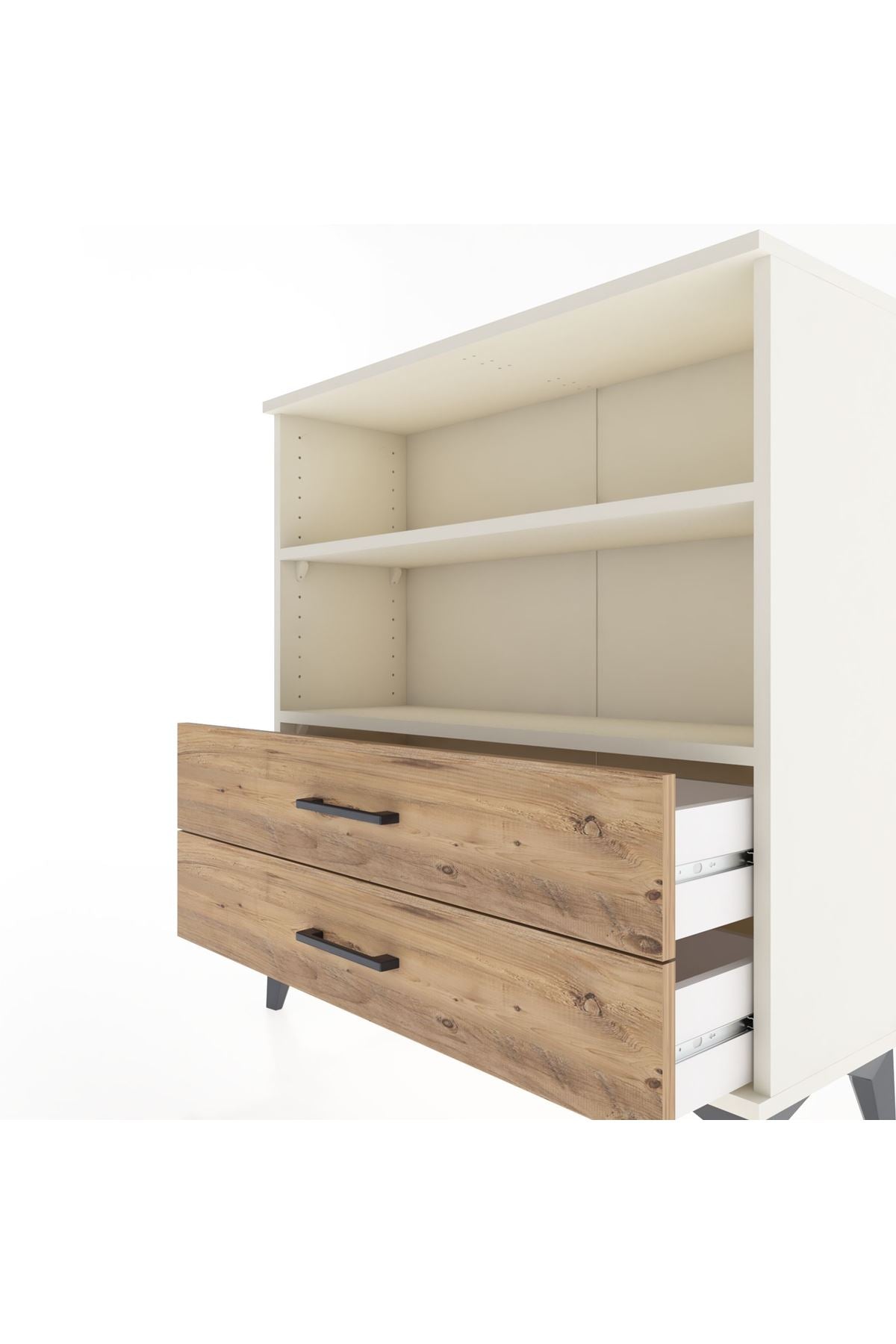 Arges Şifonyer 2 Raflı 2 Çekmeceli 88x30x96 Aytaşı-Çam