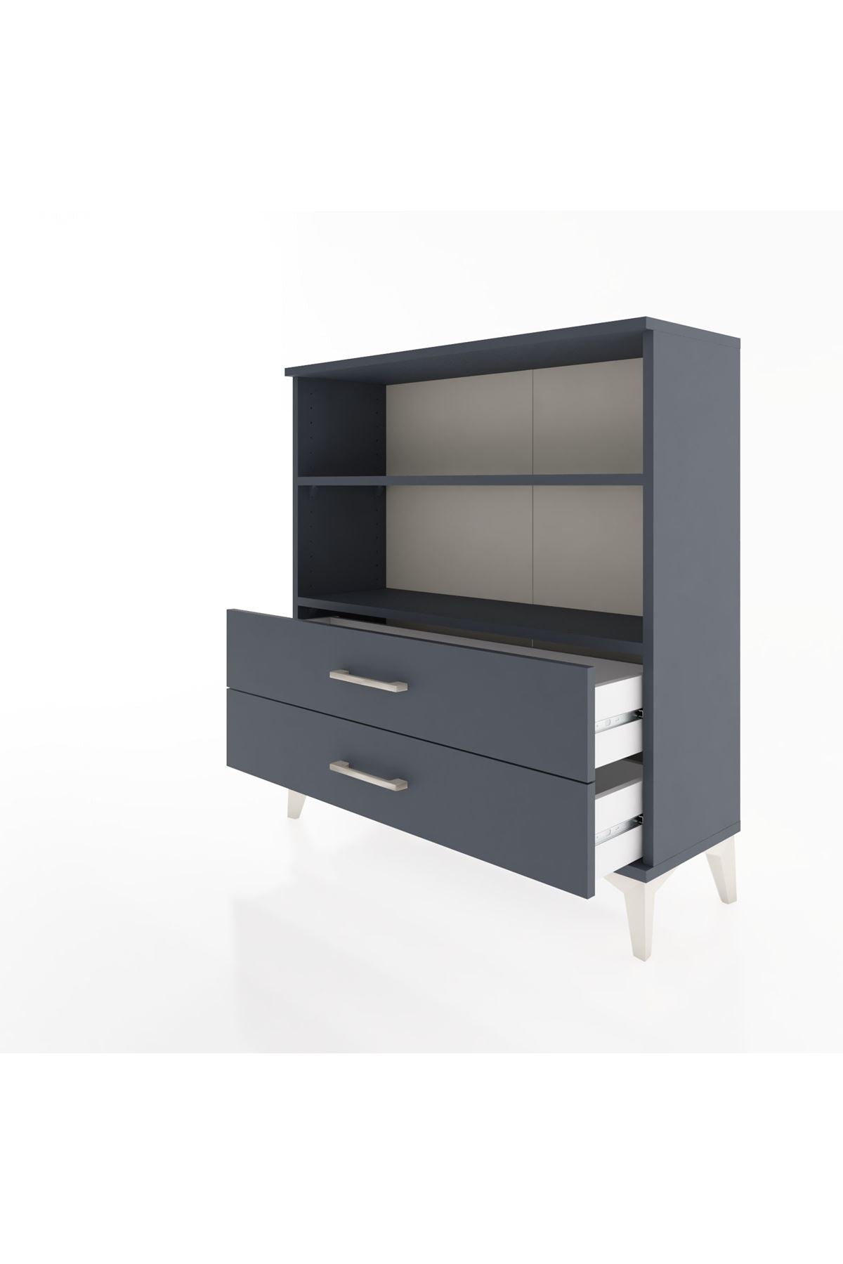 Arges Şifonyer 2 Raflı 2 Çekmeceli 88x30x96 - S04M005V5A