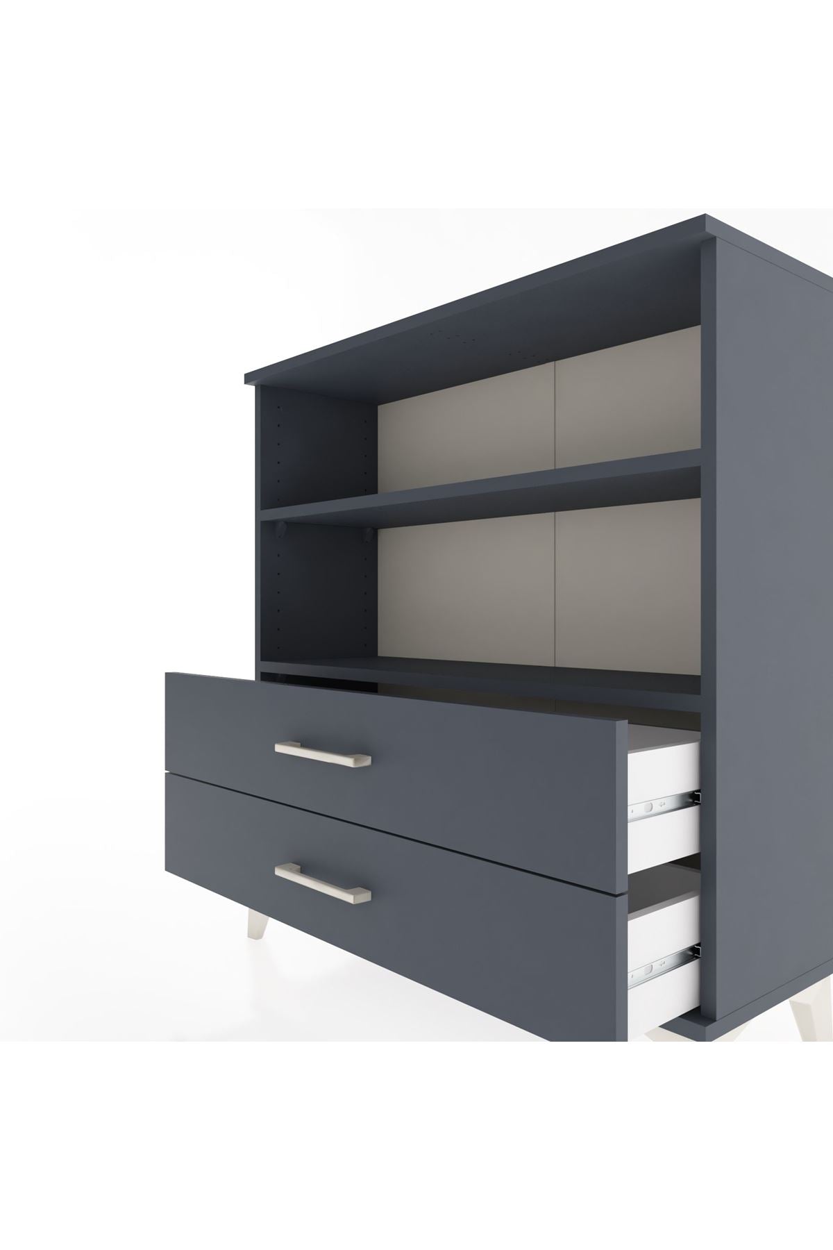 Arges Şifonyer 2 Raflı 2 Çekmeceli 88x30x96 - S04M005V5A