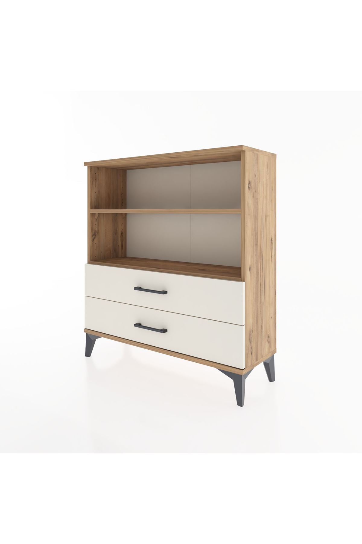 Arges Şifonyer 2 Raflı 2 Çekmeceli 88x30x96 Çam-Aytaşı