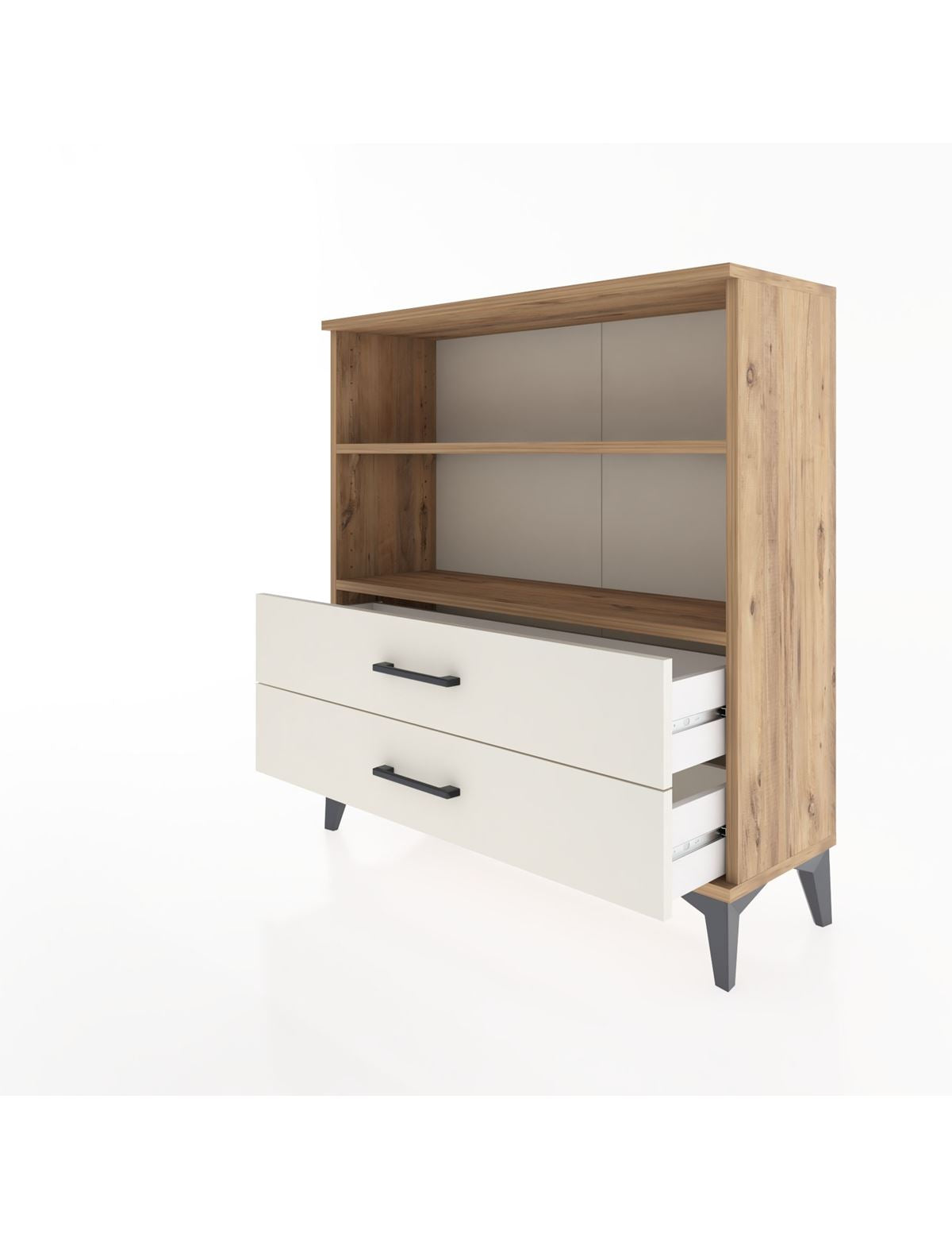 Arges Şifonyer 2 Raflı 2 Çekmeceli 88x30x96 - S04M005V7A