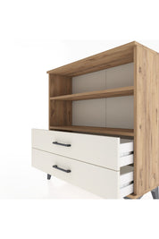 Arges Şifonyer 2 Raflı 2 Çekmeceli 88x30x96 Çam-Aytaşı