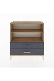 Arges Şifonyer 2 Raflı 2 Çekmeceli 88x30x96 Çam-Antrasit