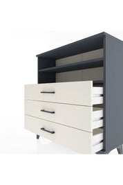 Arges Şifonyer 2 Raflı 3 Çekmeceli 88x30x96 Antrasit-Aytaşı