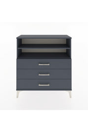 Arges Şifonyer 2 Raflı 3 Çekmeceli 88x30x96 Antrasit-Antrasit