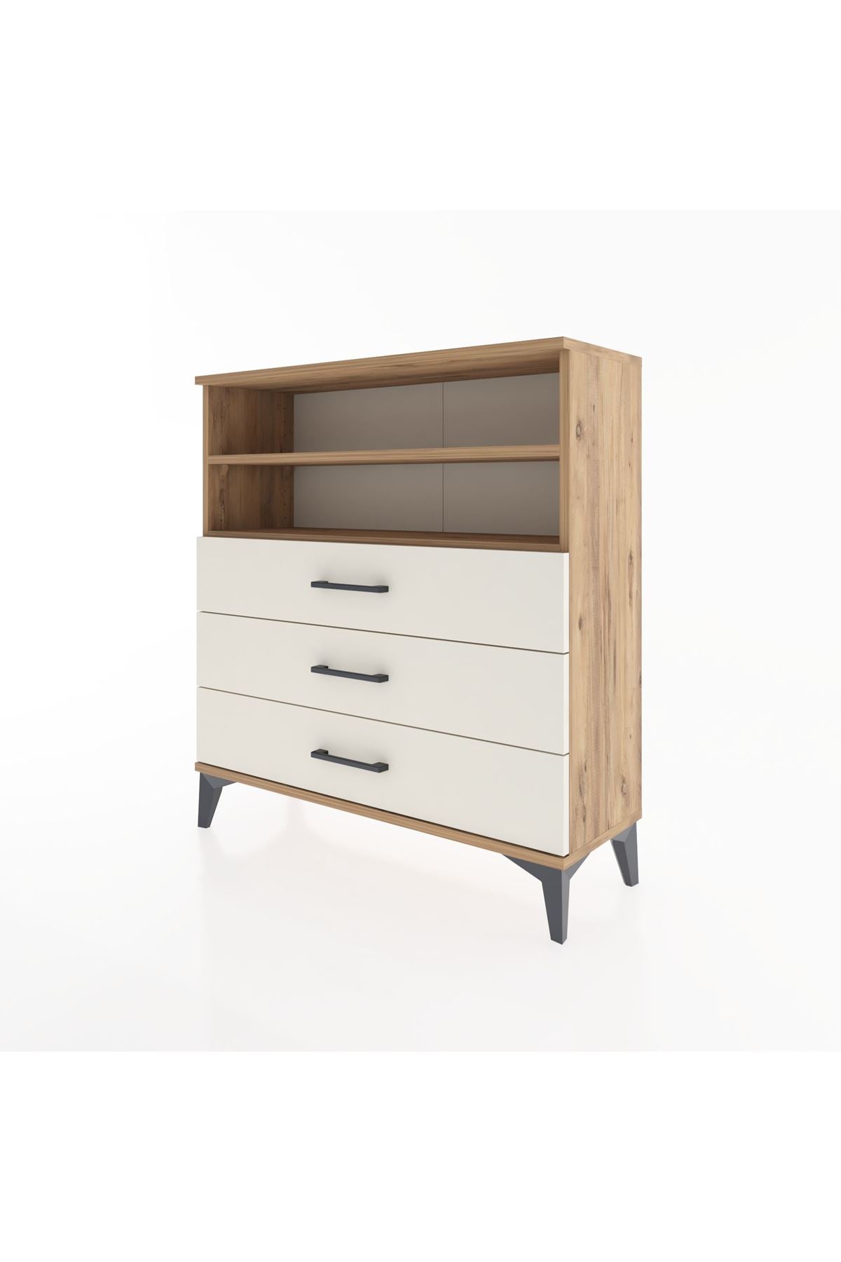 Arges Şifonyer 2 Raflı 3 Çekmeceli 88x30x96 Çam-Aytaşı