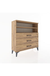 Arges Şifonyer 2 Raflı 3 Çekmeceli 88x30x96 Çam-Çam